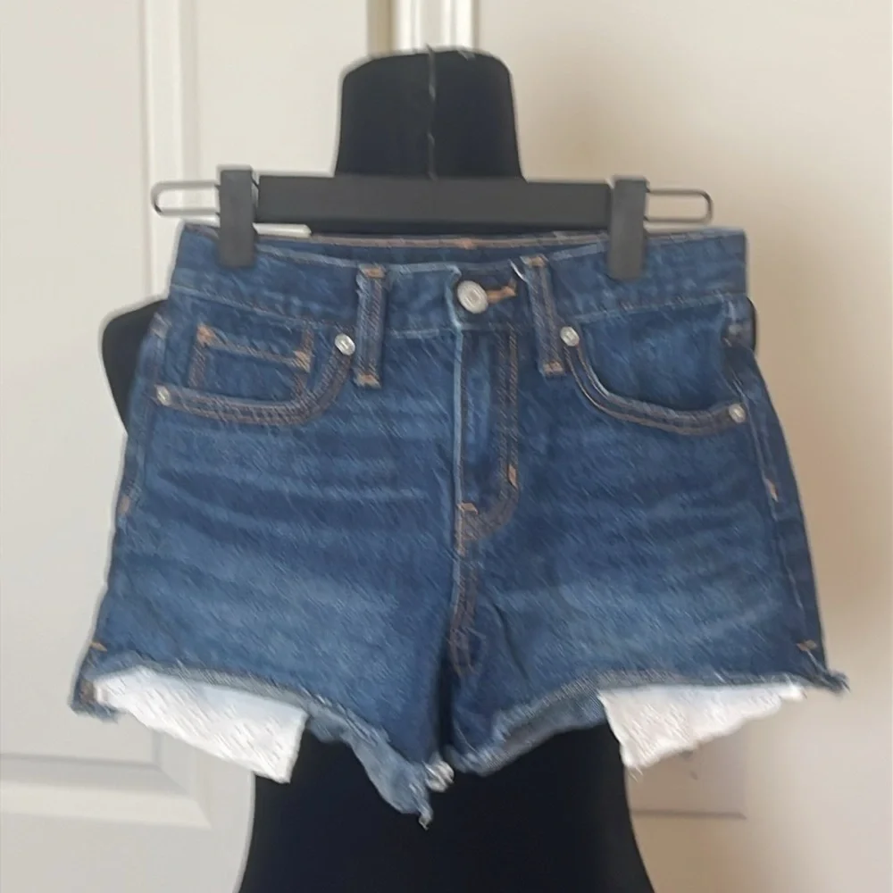 2 Pairs of Old Navy Adjustable Denim Shorts Size 8